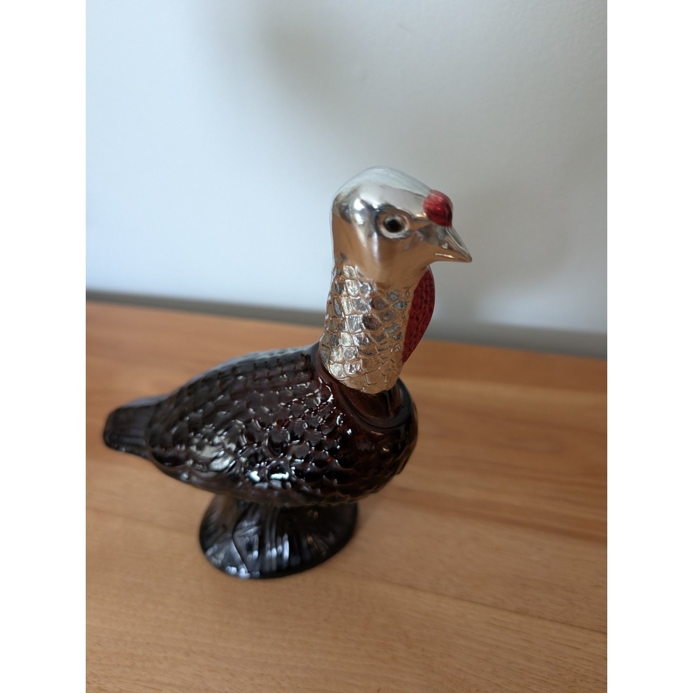 Avon Wild Turkey‎ Brown Art Glass Wild Country After Shave Empty Bottle Vintage